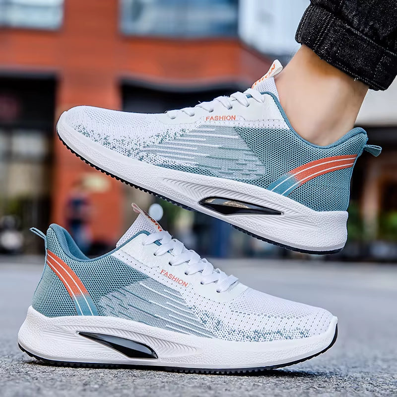 New Men'S Sneakers Summer Men'S Shoes Breathable Lace-Up Lightweight Running Shoes