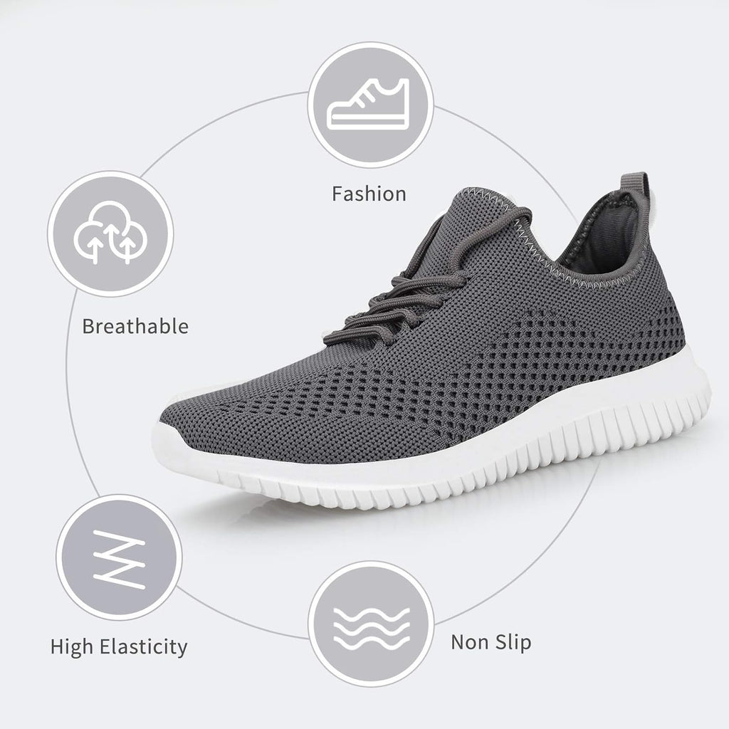 Mens Breathable Fashion Walking Shoes-Non Slip Sneakers Lightweight Comfortable Mesh Casual Sneakers Sports Gym Athletic Shoes