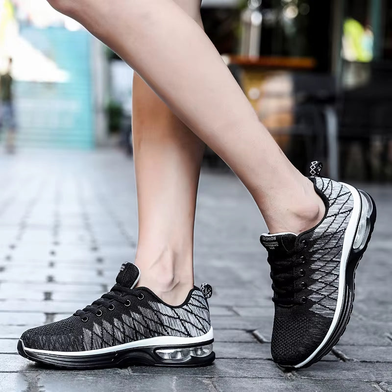Sport Hot Sale Outdoor Sport Men'S Shoes Sneakers Breathable Cushion Mesh Lace-Up Women Running Shoes Sweetheart Shoes