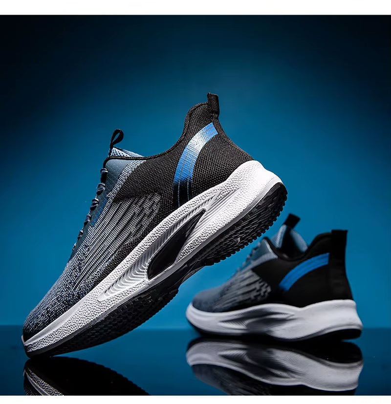 New Men'S Sneakers Summer Men'S Shoes Breathable Lace-Up Lightweight Running Shoes