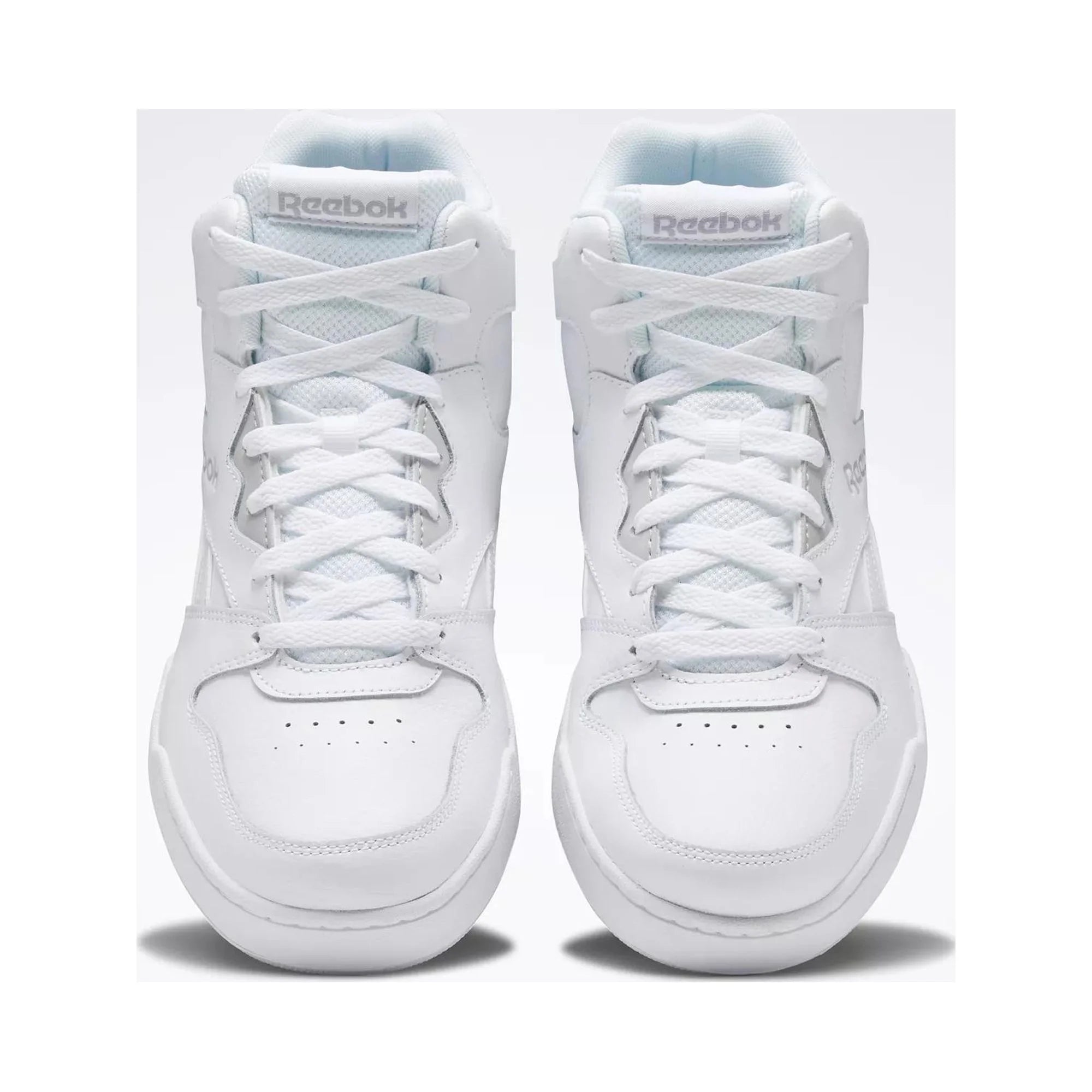 BB4500 Hi 2 Mens High-Top Sneakers White Solid Grey Leather Ballistic Mesh