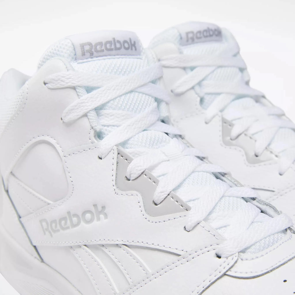 BB4500 Hi 2 Mens High-Top Sneakers White Solid Grey Leather Ballistic Mesh