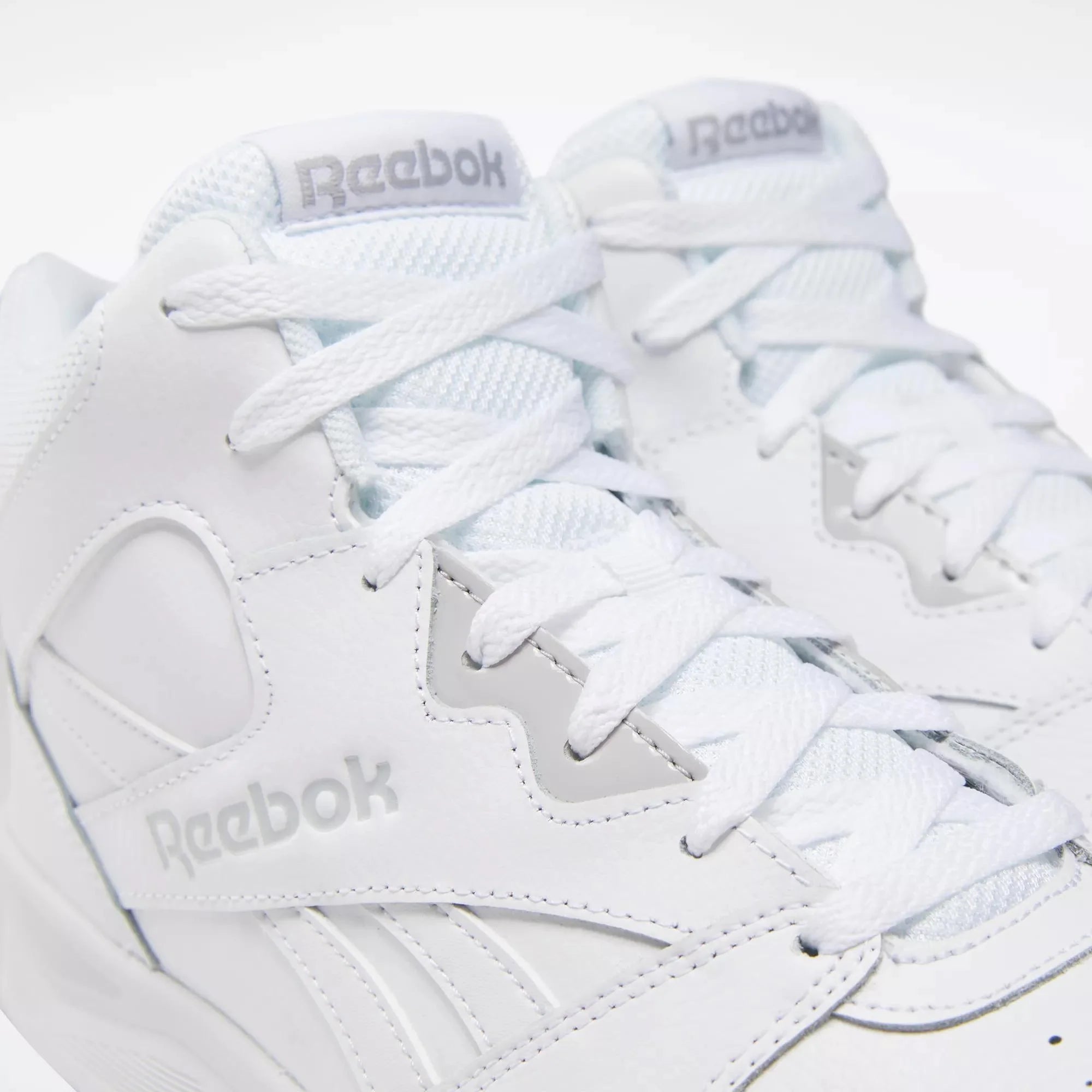 BB4500 Hi 2 Mens High-Top Sneakers White Solid Grey Leather Ballistic Mesh