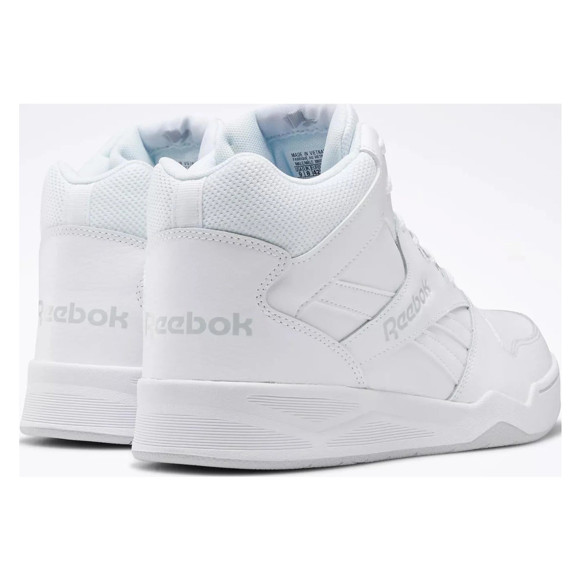 BB4500 Hi 2 Mens High-Top Sneakers White Solid Grey Leather Ballistic Mesh