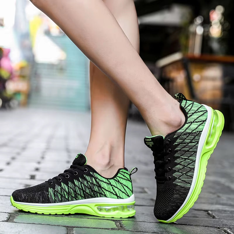 Sport Hot Sale Outdoor Sport Men'S Shoes Sneakers Breathable Cushion Mesh Lace-Up Women Running Shoes Sweetheart Shoes