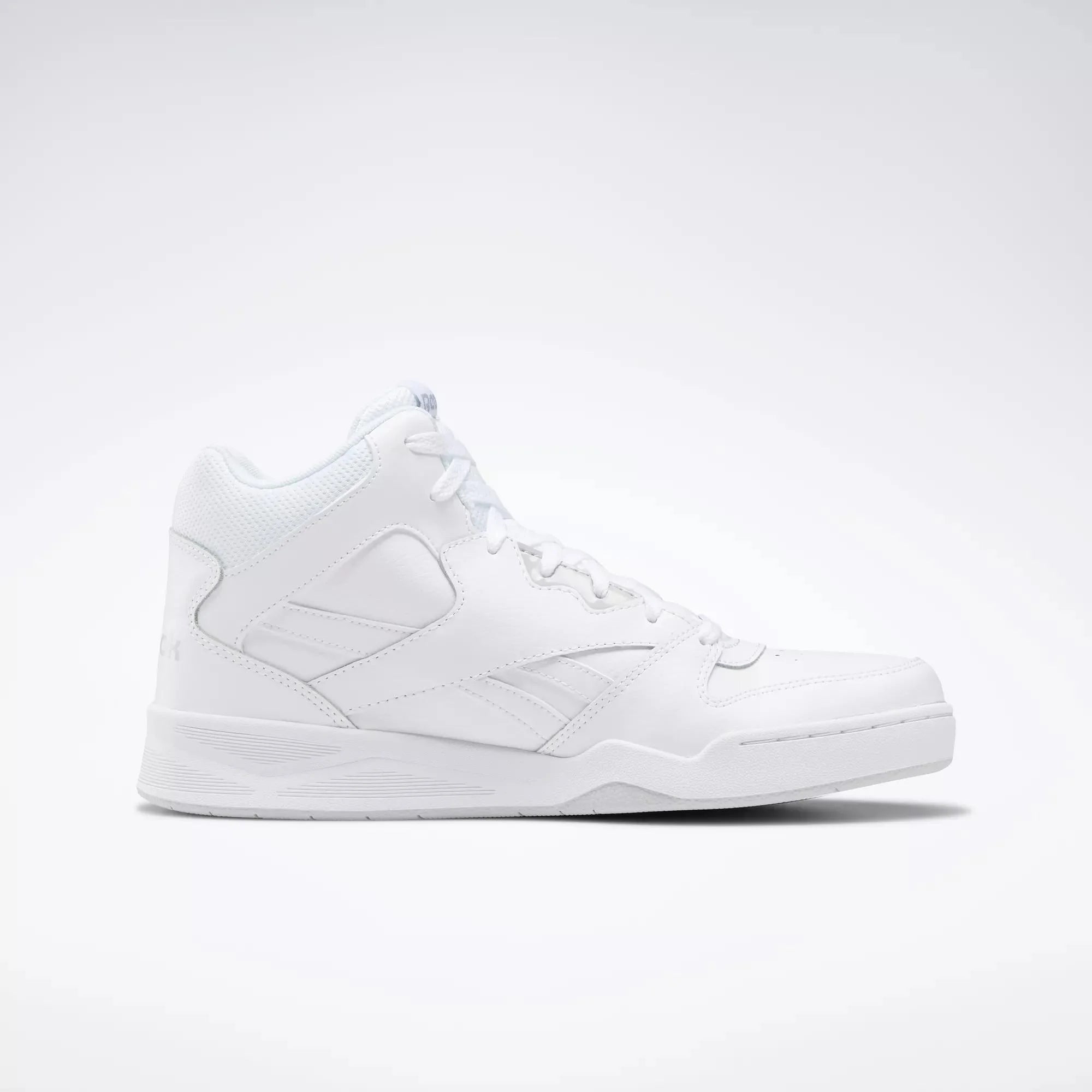 BB4500 Hi 2 Mens High-Top Sneakers White Solid Grey Leather Ballistic Mesh