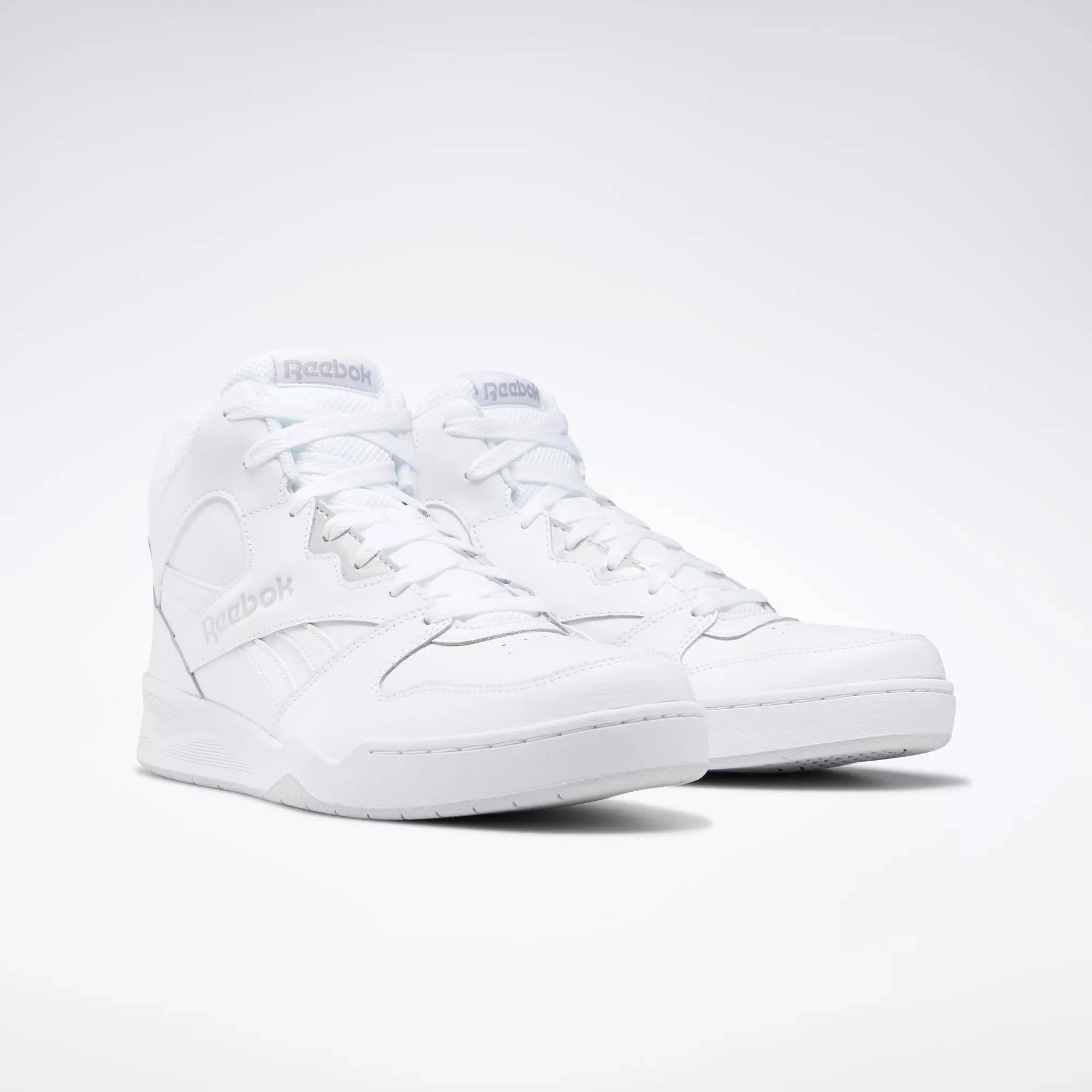 BB4500 Hi 2 Mens High-Top Sneakers White Solid Grey Leather Ballistic Mesh