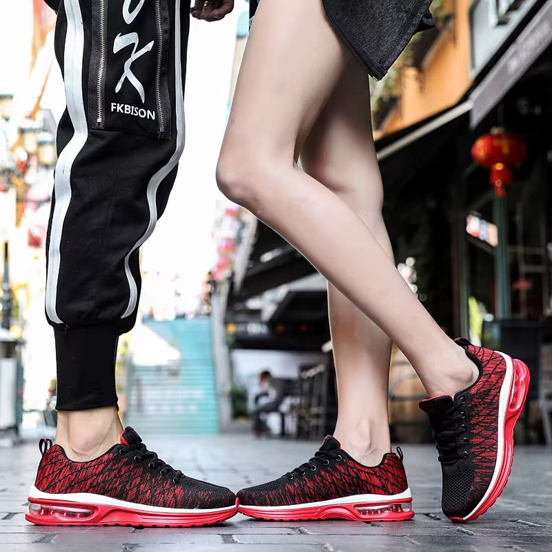 Sport Hot Sale Outdoor Sport Men'S Shoes Sneakers Breathable Cushion Mesh Lace-Up Women Running Shoes Sweetheart Shoes