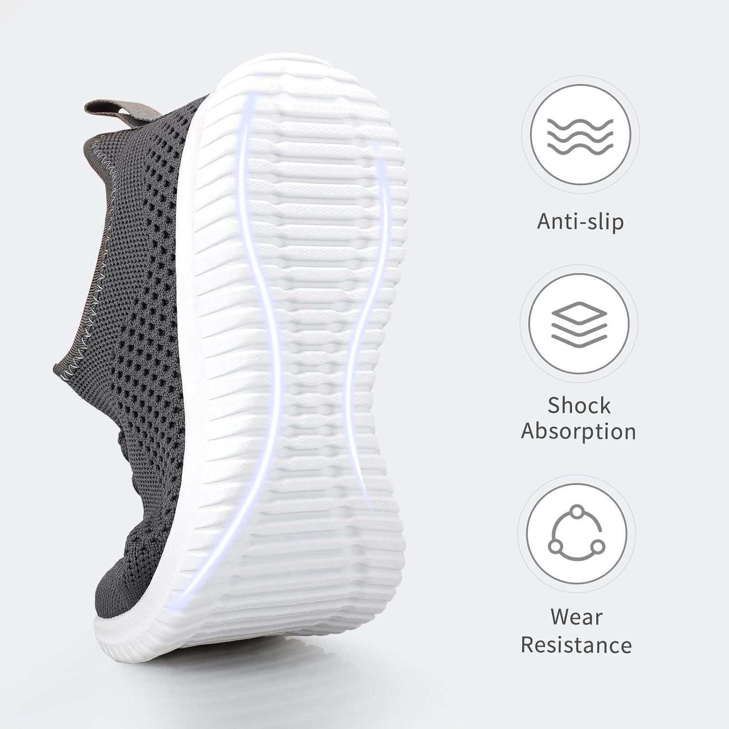 Mens Breathable Fashion Walking Shoes-Non Slip Sneakers Lightweight Comfortable Mesh Casual Sneakers Sports Gym Athletic Shoes