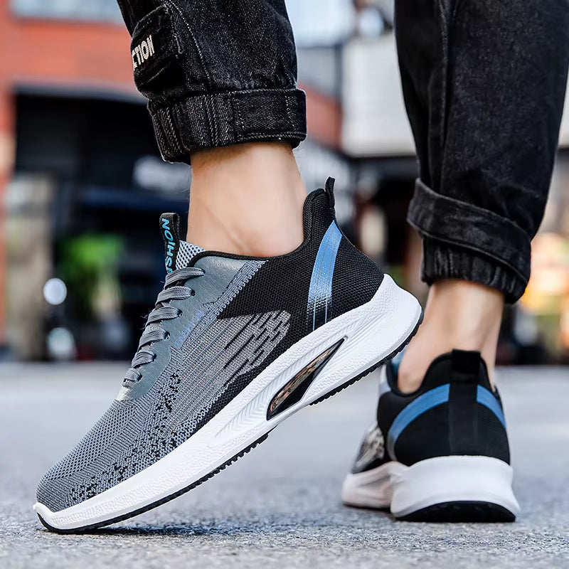 New Men'S Sneakers Summer Men'S Shoes Breathable Lace-Up Lightweight Running Shoes